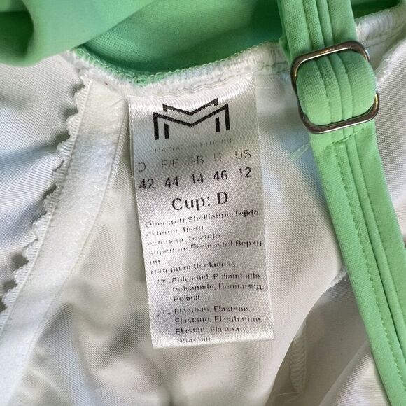 Maryan Mehlhorn Mint Green One Piece Swimsuit with Rhinestone Detail - Picture 9 of 10